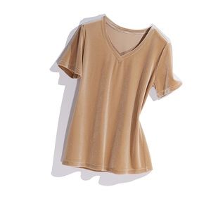 Golden velvet T-shirt